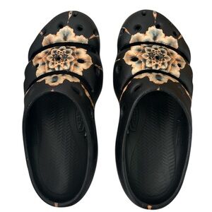 Men’s Keen Yogui Arts x Dead Dye Black Floral Slip-On Clog